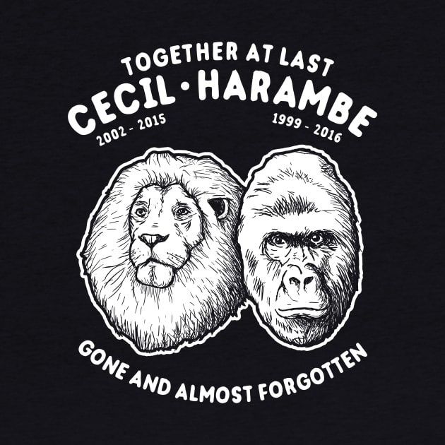 Cecil Harambe Together At Last T-Shirt by dumbshirts